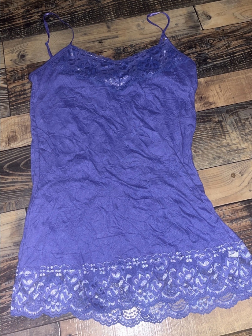 Maurices Purple Lace-Trim Camisole